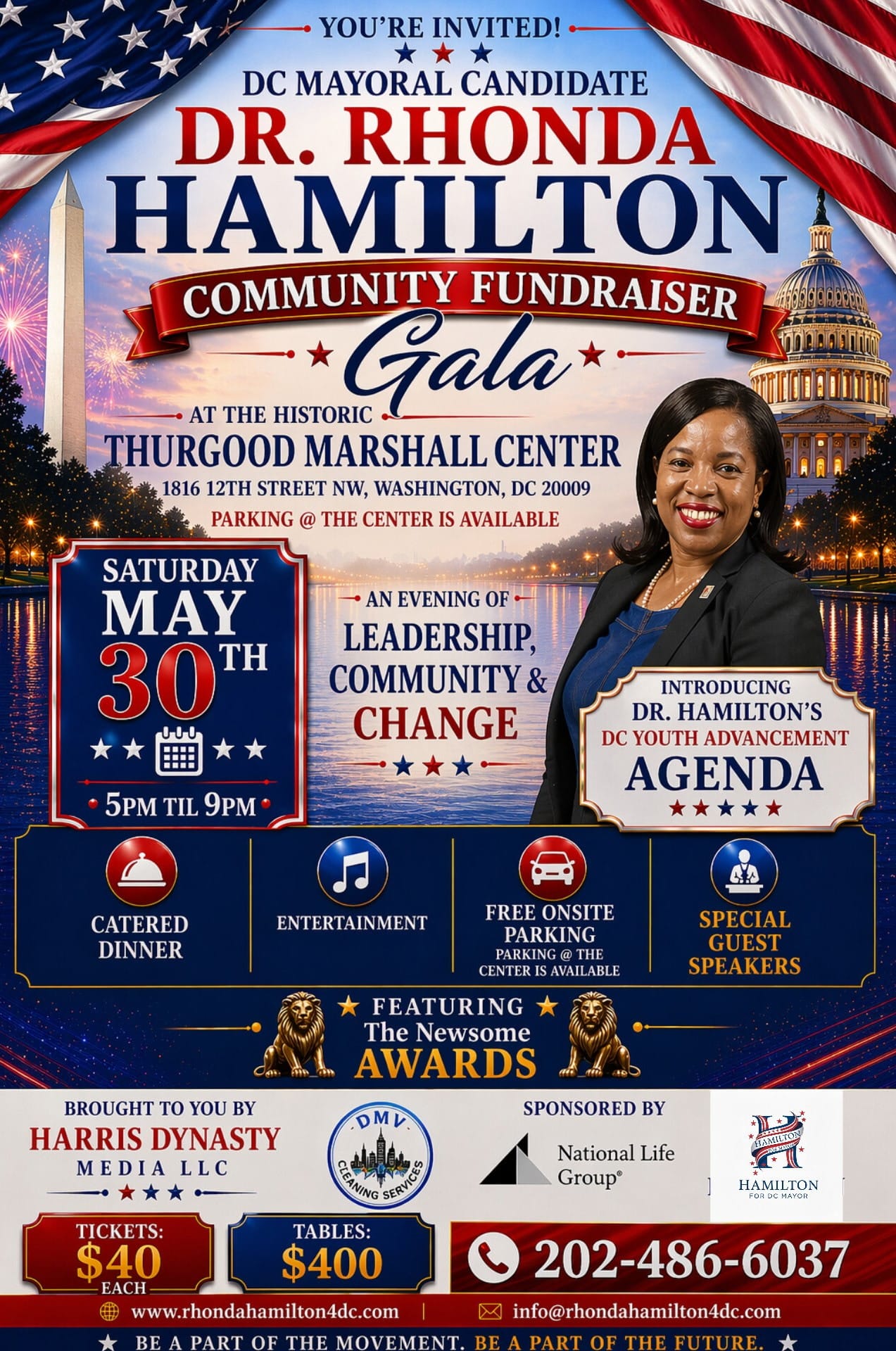 The Dr. Rhonda Hamilton Community Fundraiser Gala flyer